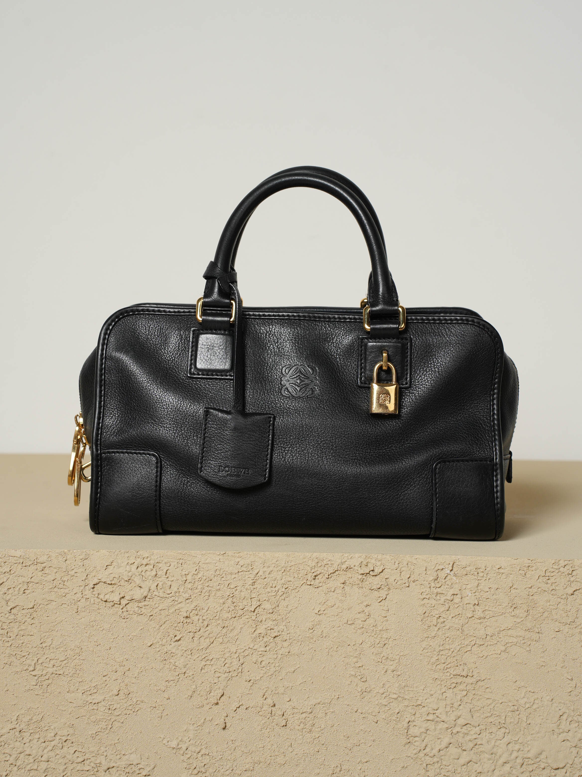 LOEWE ロエベ アマソナ28 ブラック ゴールド金具 ハンドバッグ | Raum