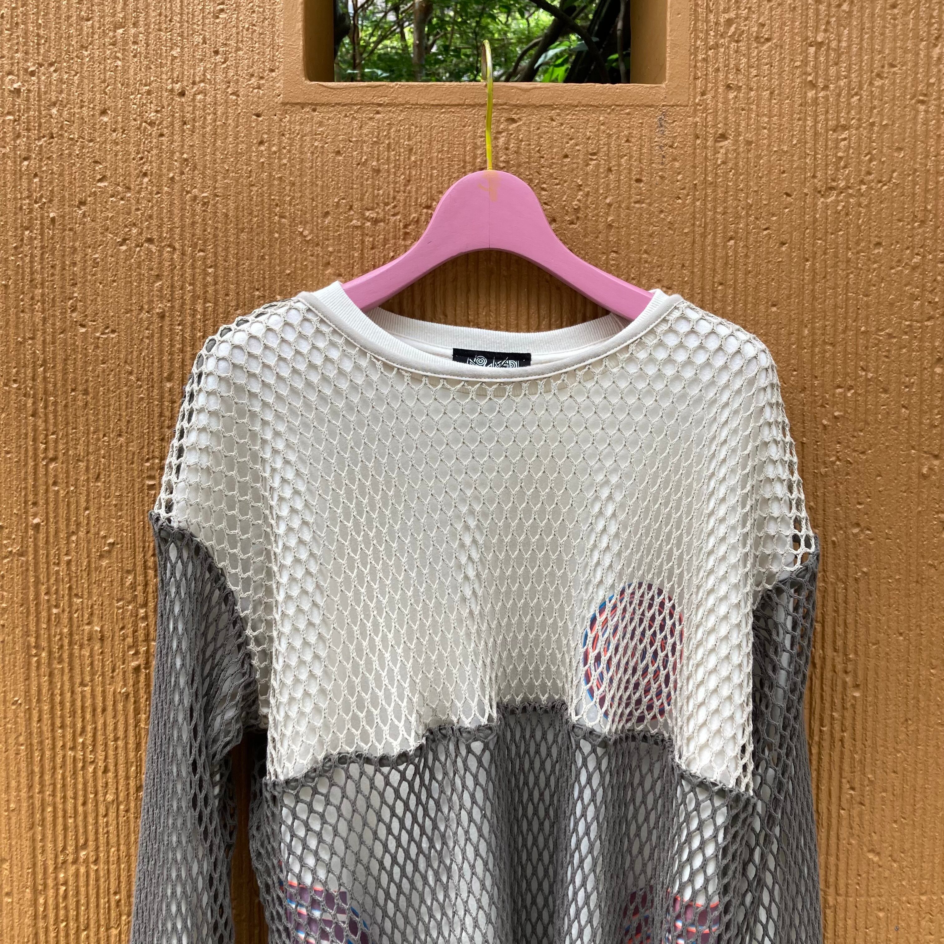 トップス blackmeans 2tone Mesh Long Sleeve Shirts blackmeans 2tone Mesh Long Sleeve Shirts