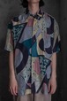 総柄ウォッシャブルシルクS/Sシャツ 233B