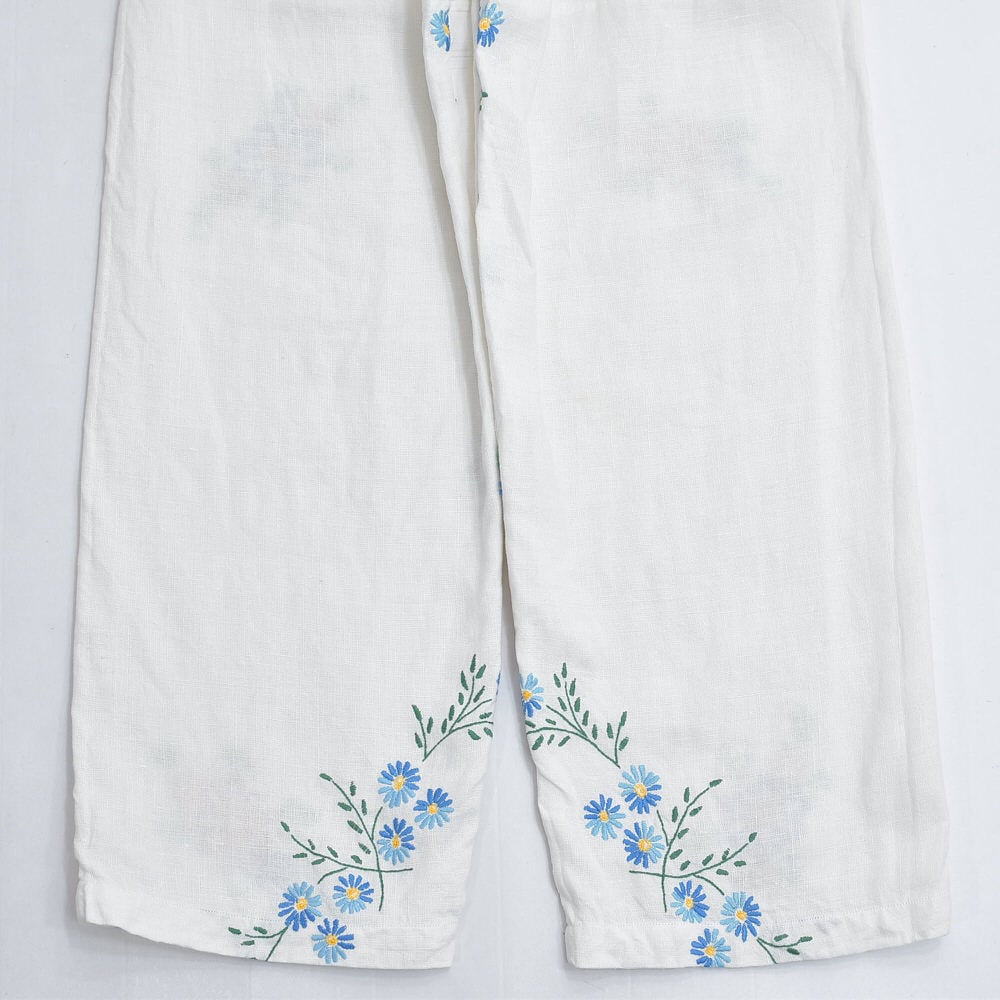 Remakeリメイク 再構築 パッチワーク&フラワー刺繍 デザイン ルーズ