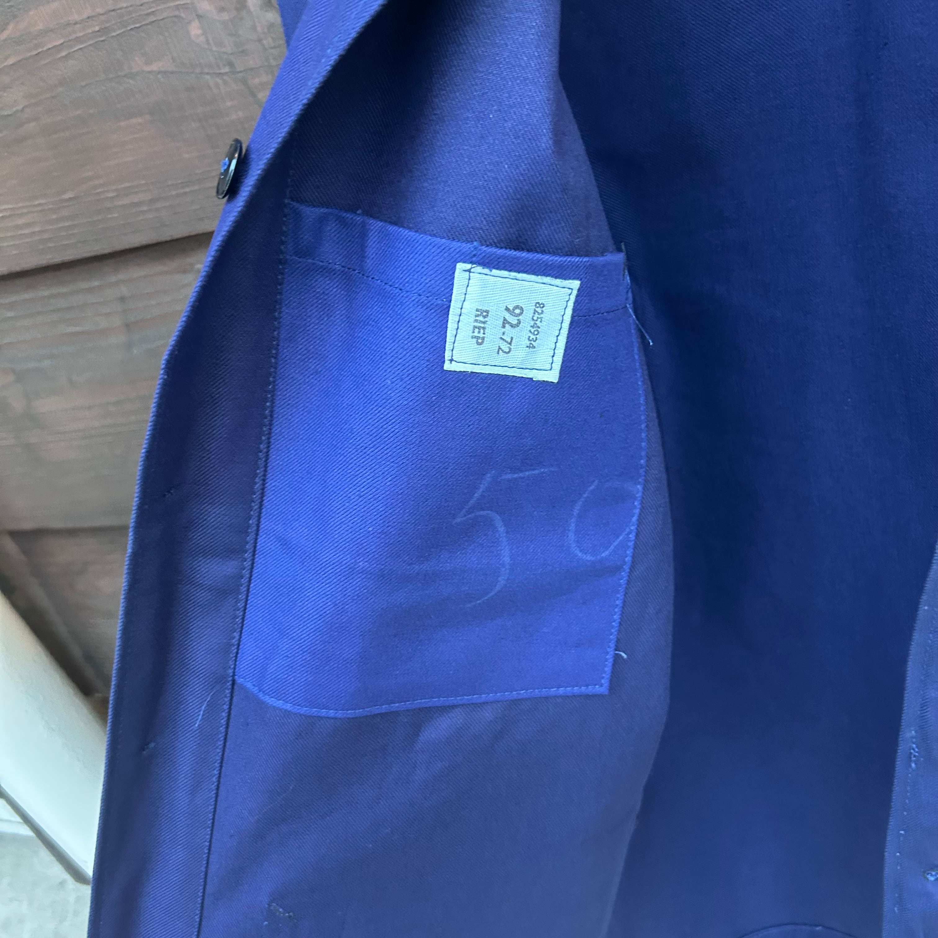 1960's French Military Cotton Twill Work Jacket Made in France