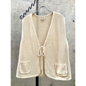 80's mini pocket knit vest