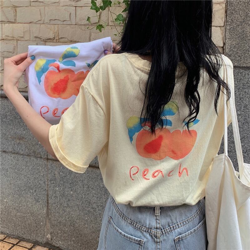 2020年夏のネットレッド水彩プリントトップの新バージョン、小さなルーズウエスタンスタイルの半袖Tシャツ女性トレンド 1号婦人87288196265