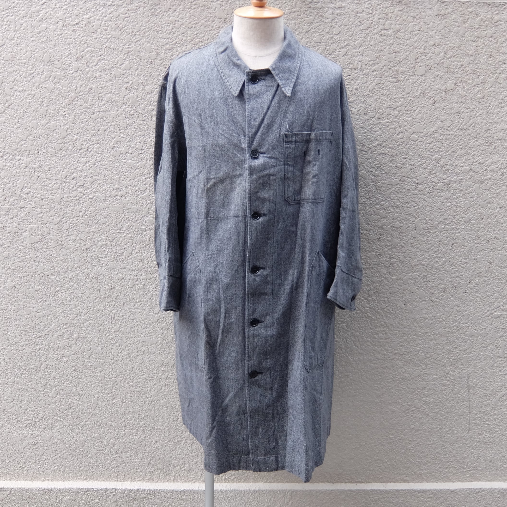 Euro Vintage 50's~ Black Chambray Atelier Coat／ユーロ