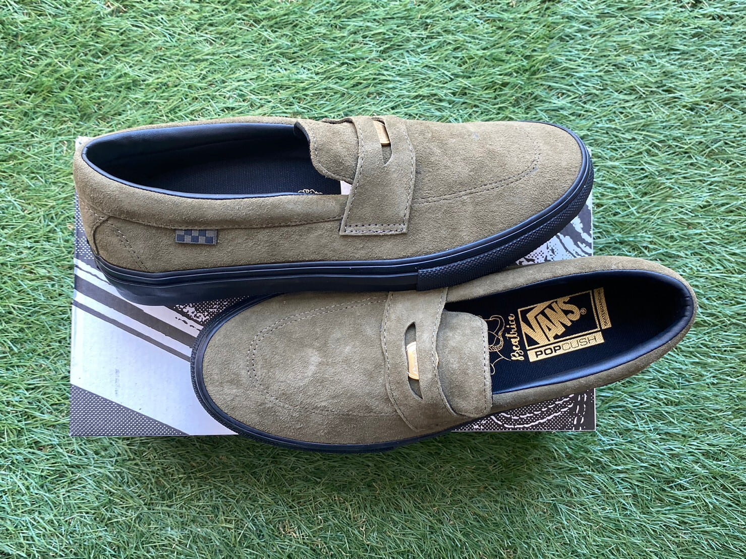 VANS × BEATRICE DOMOND SKATE STYLE 53 VNOAHELDOL DARK OLIVE 27.5cm  