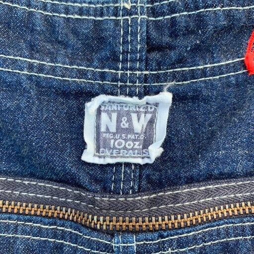 40's 50's N&W ノーフォーク＆ウェスタン デニムオーバーオール レイル