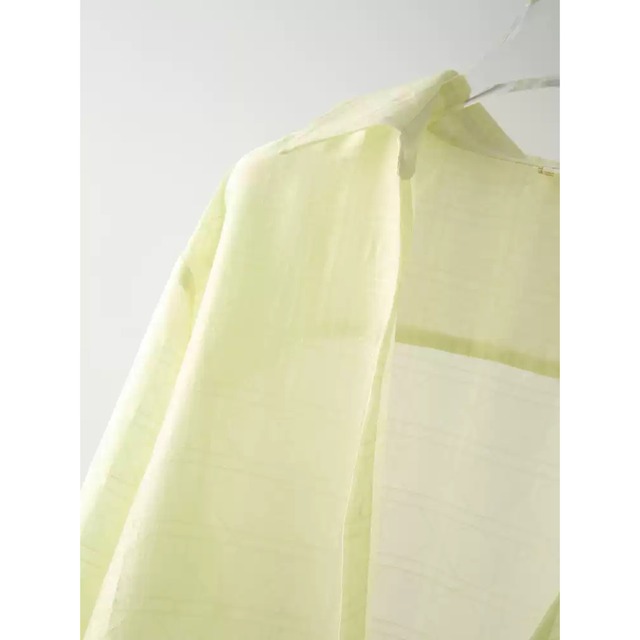 【ボタンフロントドロップショルダーロング シャツ 】P00331