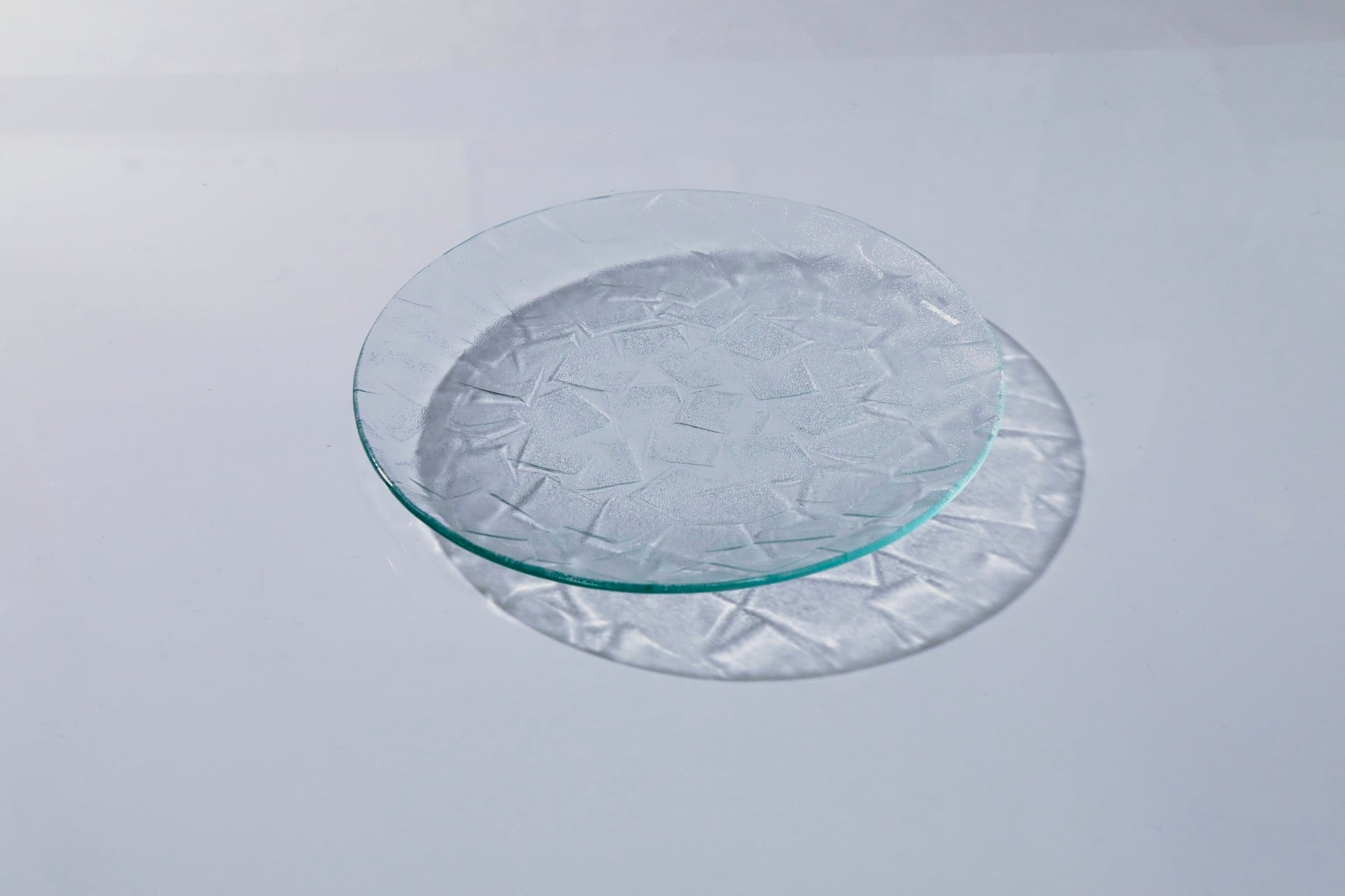 昭和型ガラス「しきし」　皿　円形　中（Φ150mm）