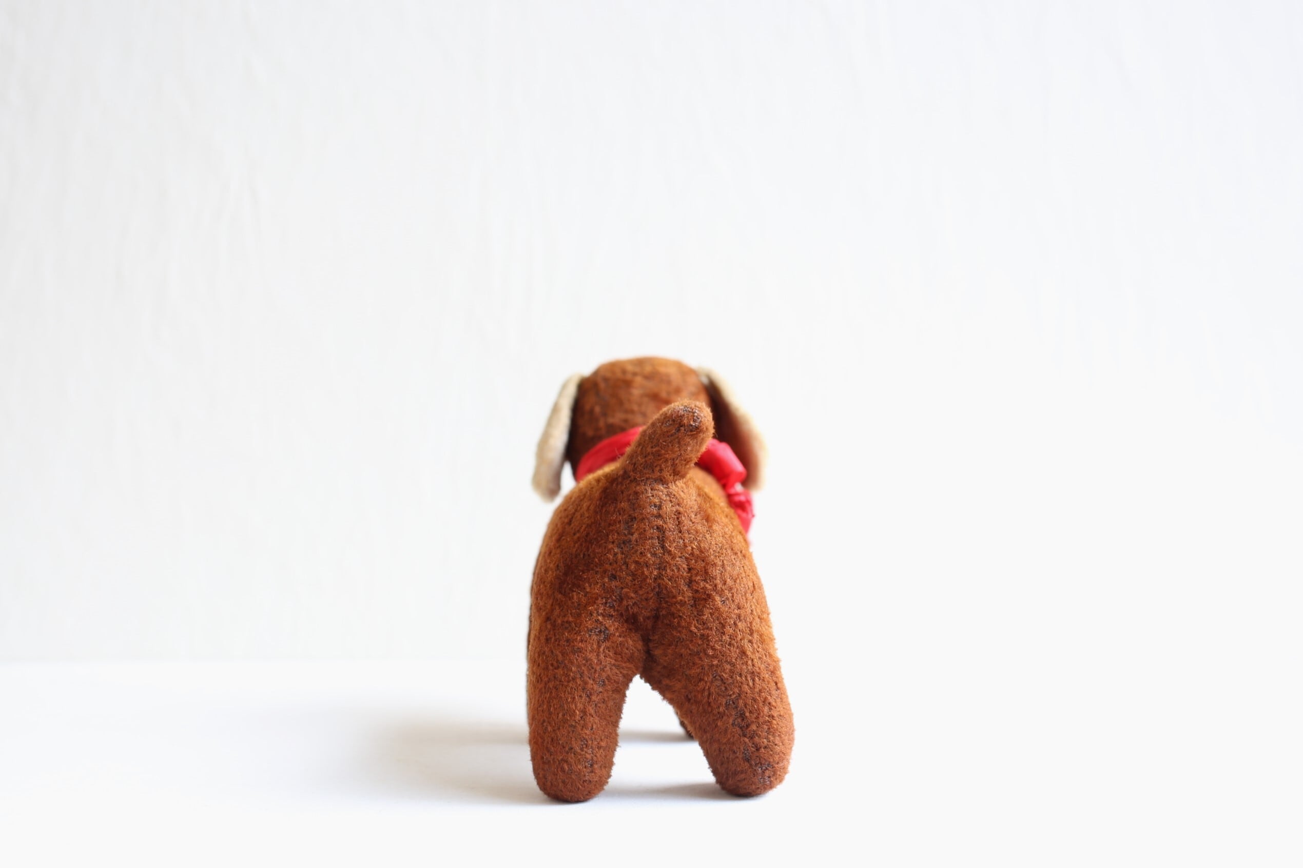 フランス アンティーク ヴィンテージ ぬいぐるみ つぶらな瞳の赤茶色の