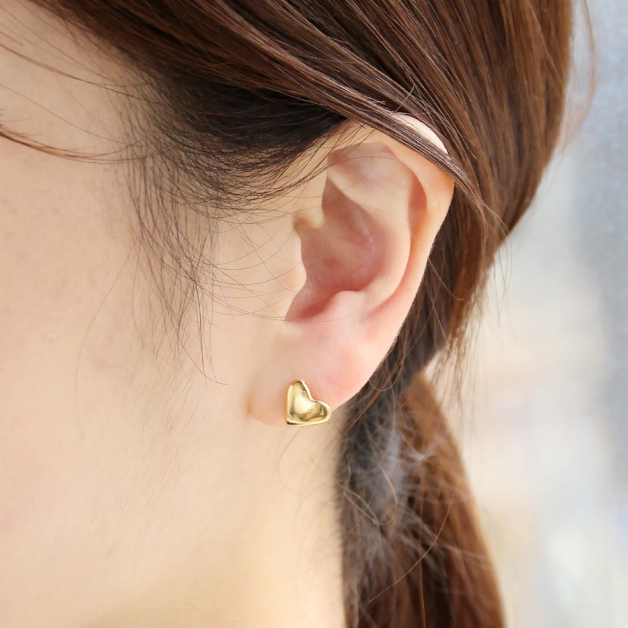 【ネコポス便】ピアス シンプルハートピアス 金属アレルギー ステンレス 1927