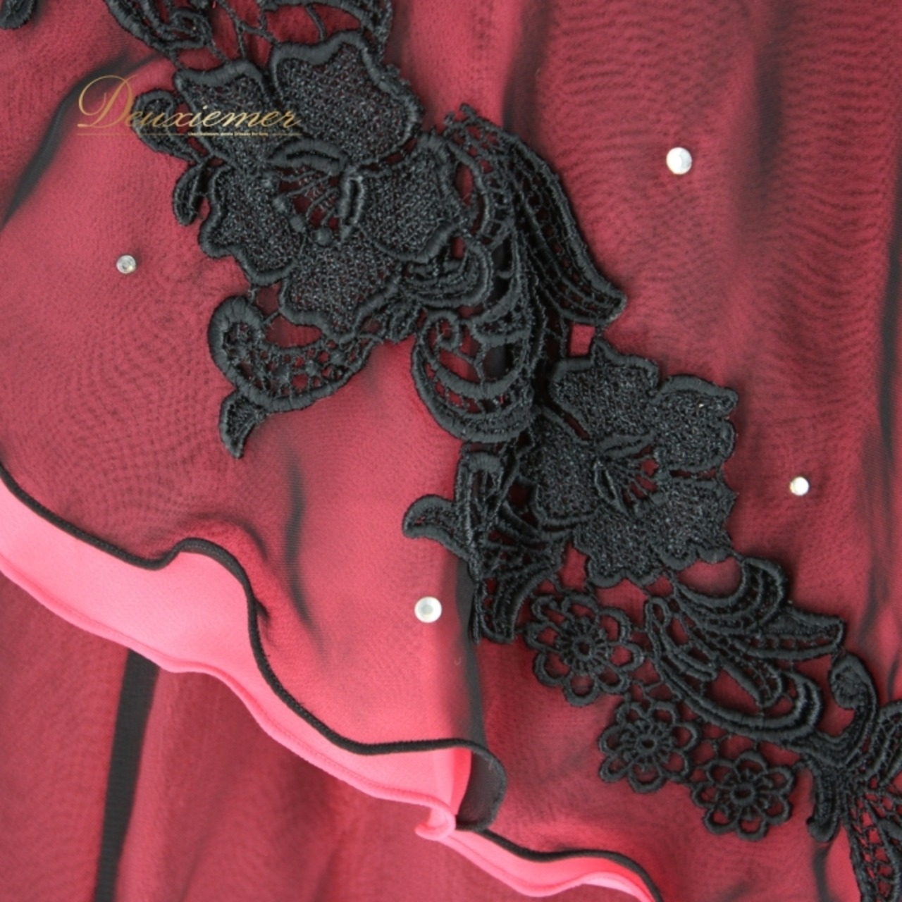 社交ダンス 衣装 スタンダード 上下セット ツーピース レッスンウェア パーティ衣装 U:NA ユーナ ブラック系 ピンク系 ラインストーン 黒 レッスン用 ダンスウェア エレガント 結婚式 お呼ばれ フォーマル 体型カバー スカート付き 着心地良い 軽量 三層デザイン 女性用 日本製 モダン ダンス衣装 おしゃれ 特別な日 コスチューム