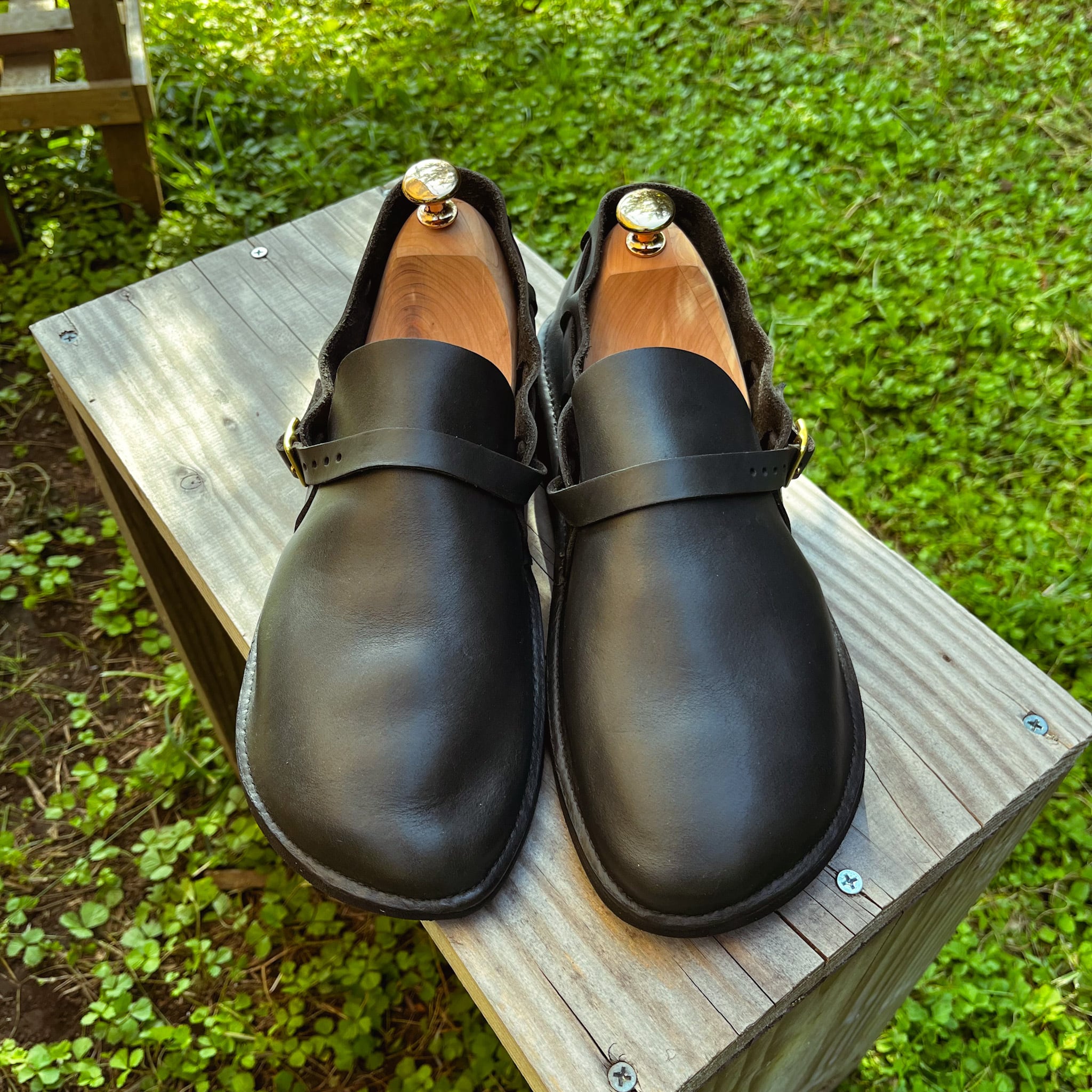 新品】AURORA SHOES MENS MIDDLE ENGLISH Made in USA 8H NAVY 