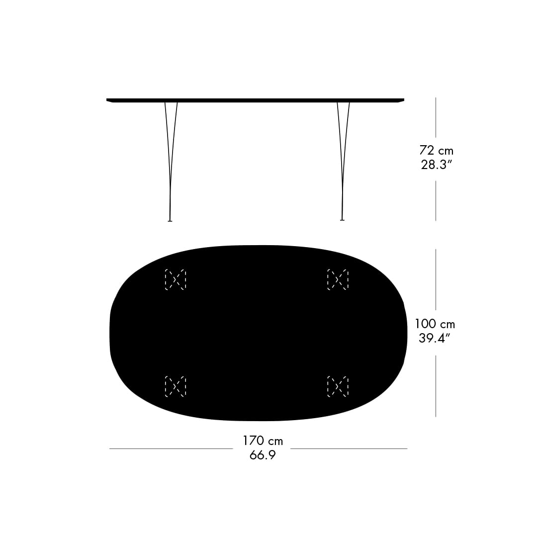 SUPERCIRCULAR B616 スーパー楕円テーブル［フリッツ・ハンセン