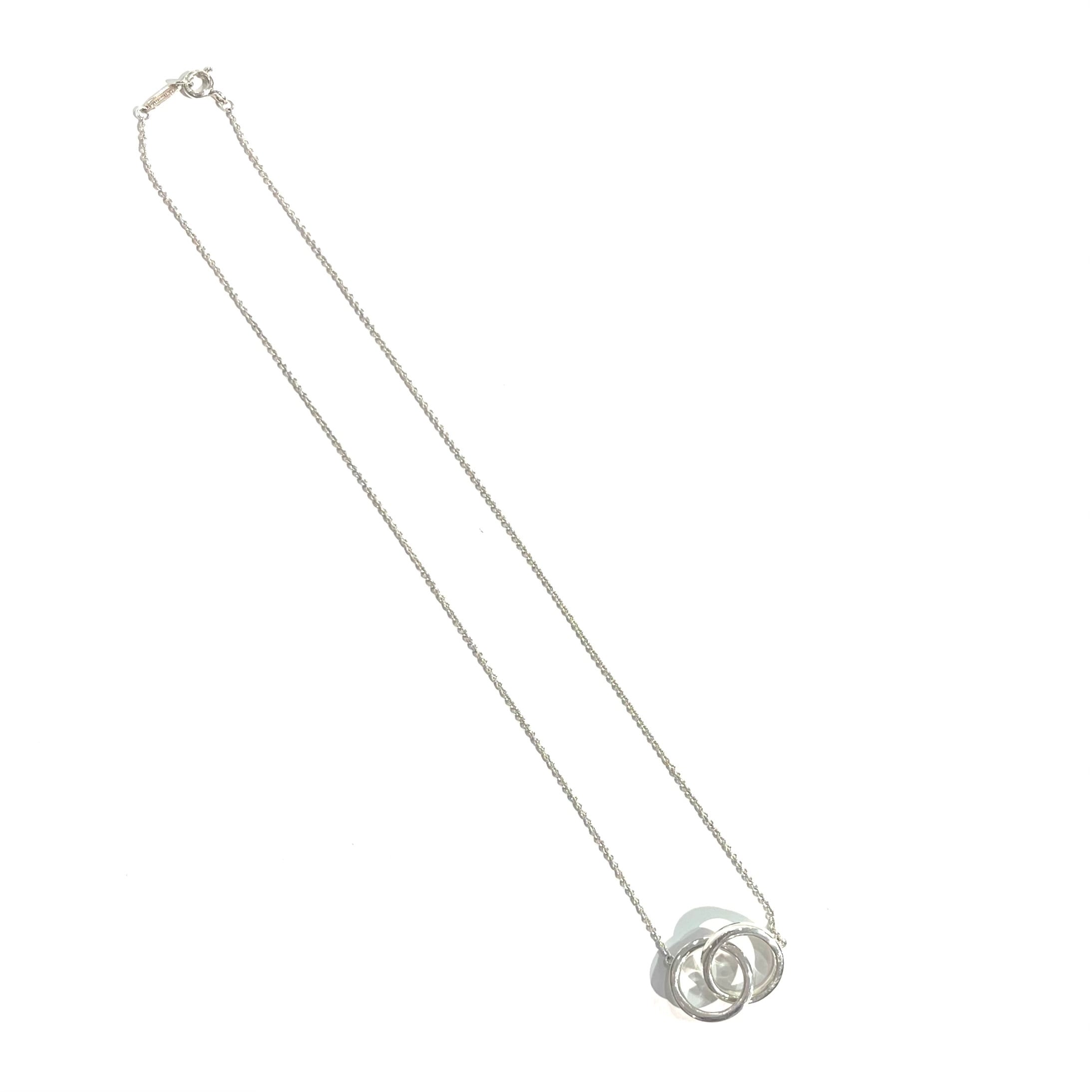TIFFANY&CO.】T1985 インターロッキングサークル ネックレス／シルバー