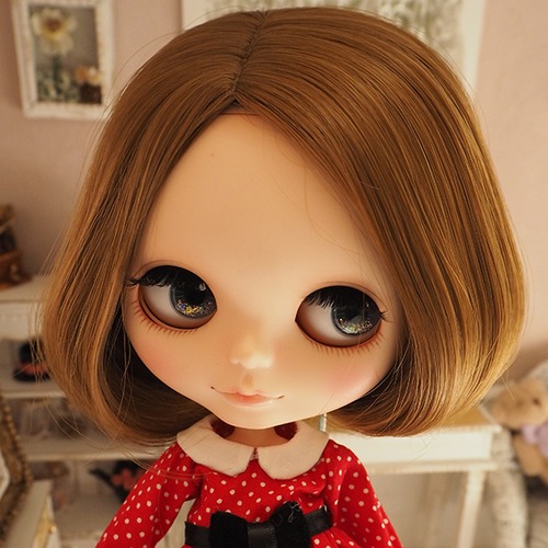 ネオブライス ウィッグ ふんわりセンターパート マロンブラウン 10インチ/ドール Blythe Pulip