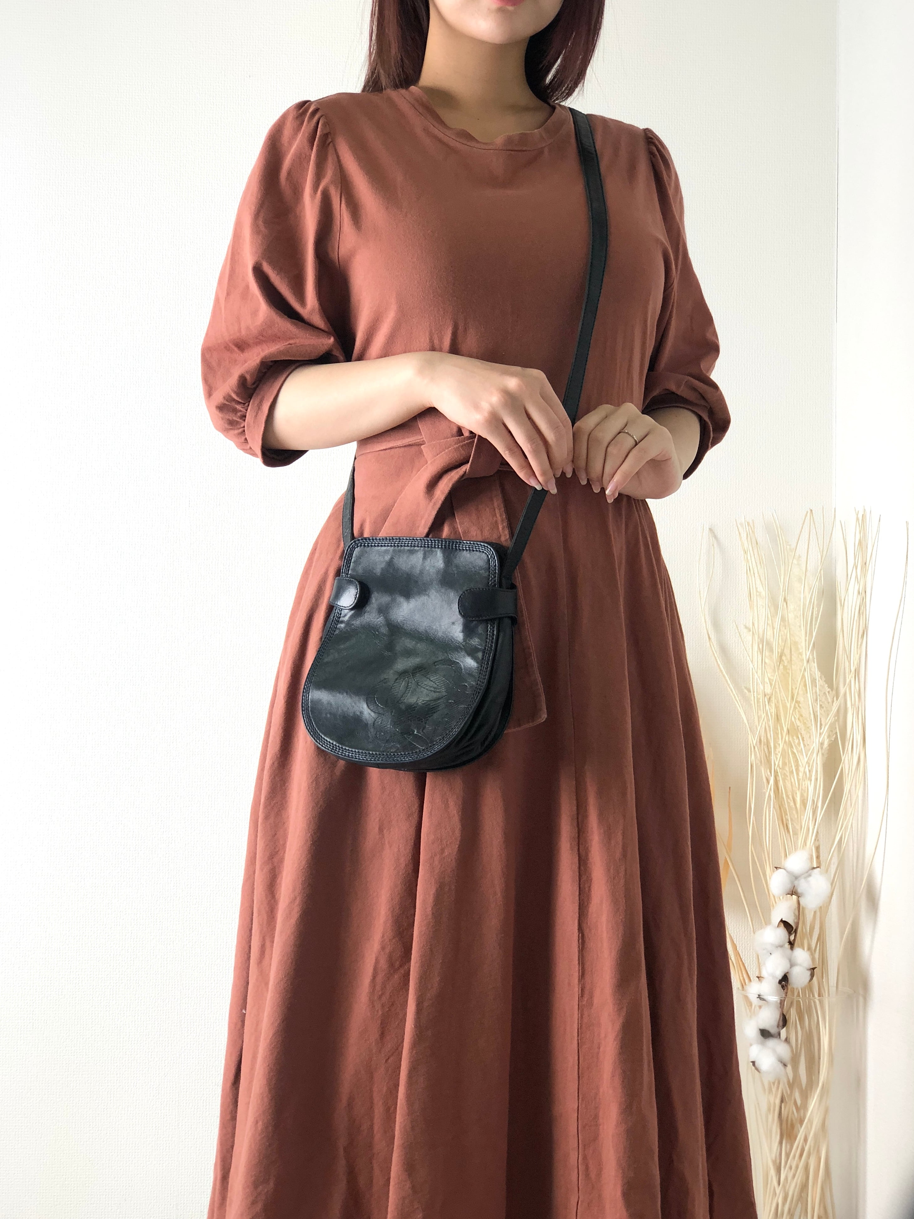 日本直送 名牌中古包 】LOEWE ロエベ アナグラム レザー ミニバッグ
