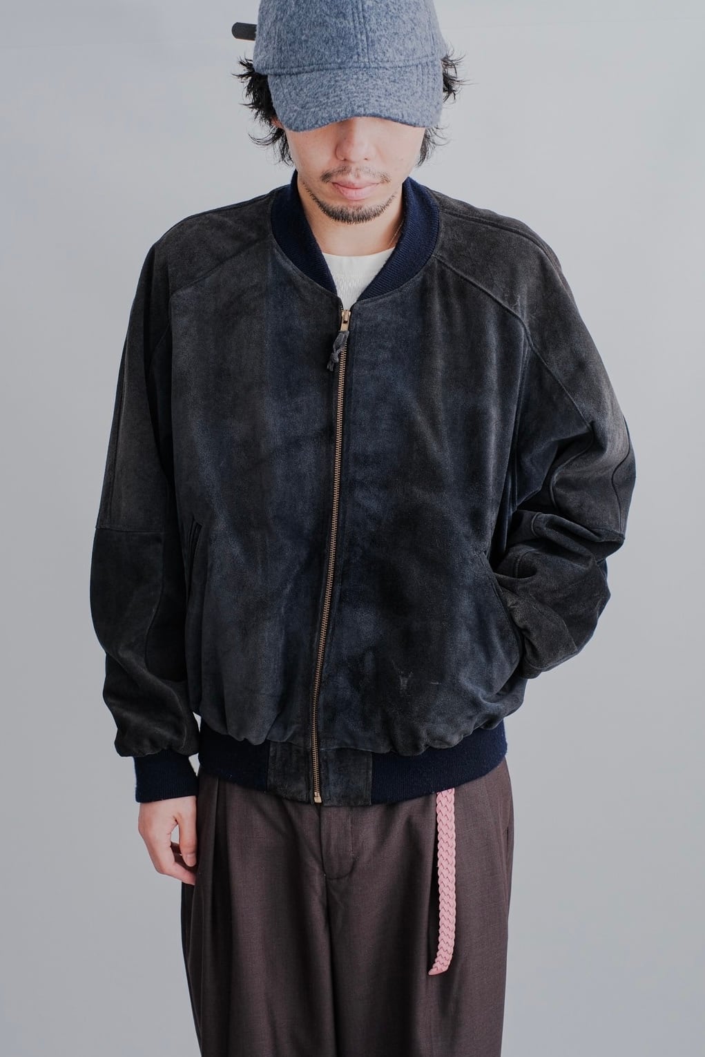 1990s suede leather blouson