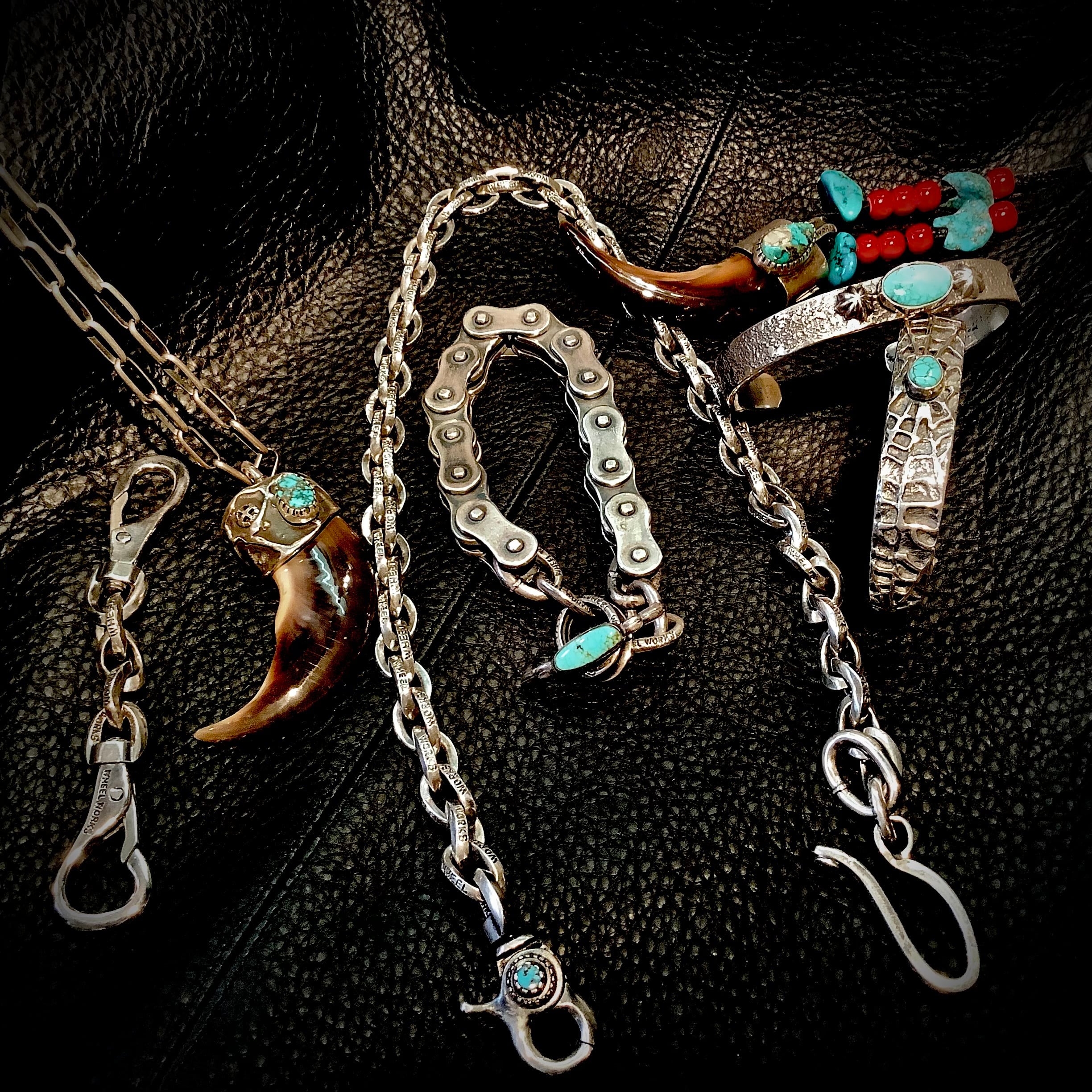 WHEELWORKS ウォレットチェーン WalletChain turquoise clip