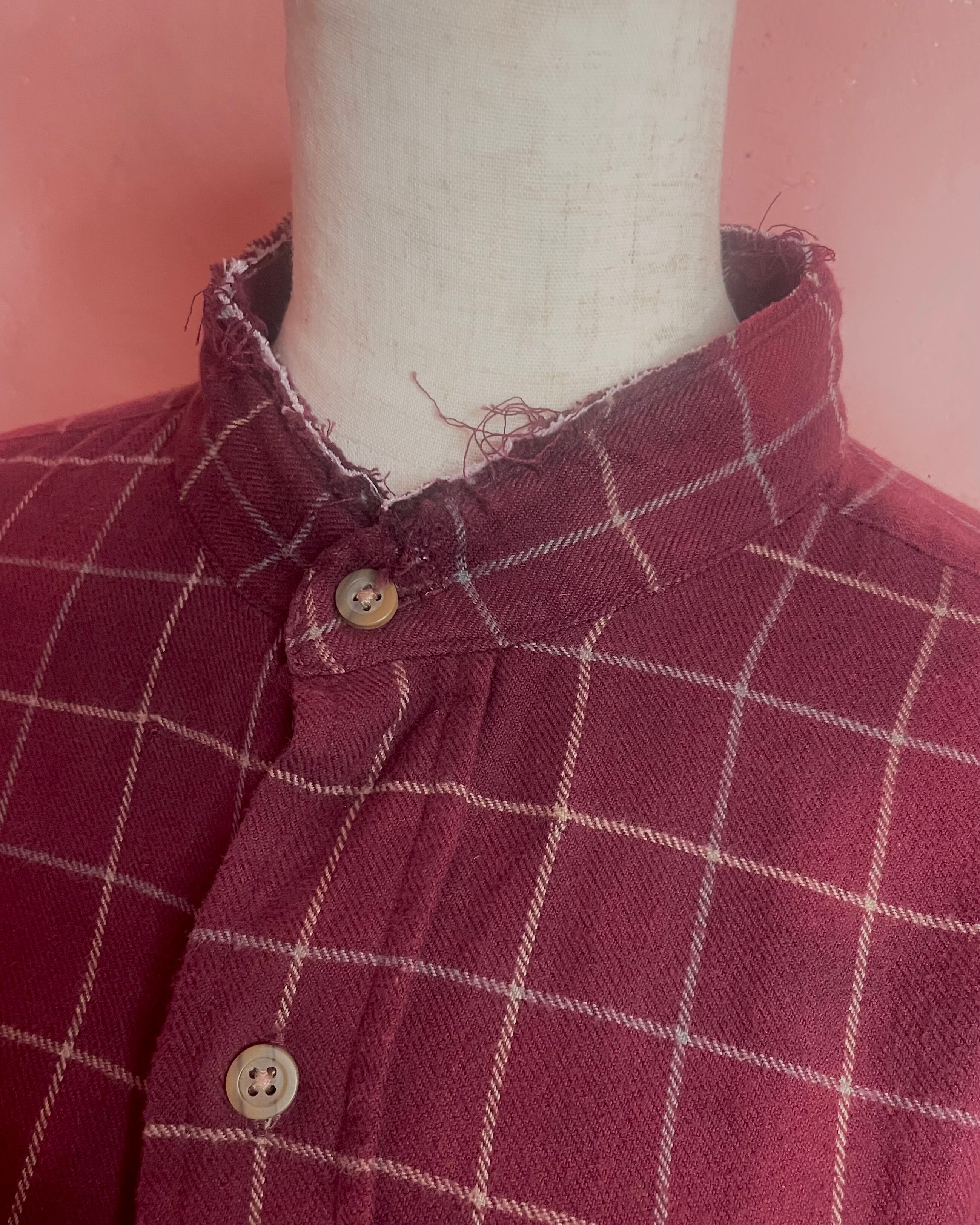 used custom bleach flannel shirt