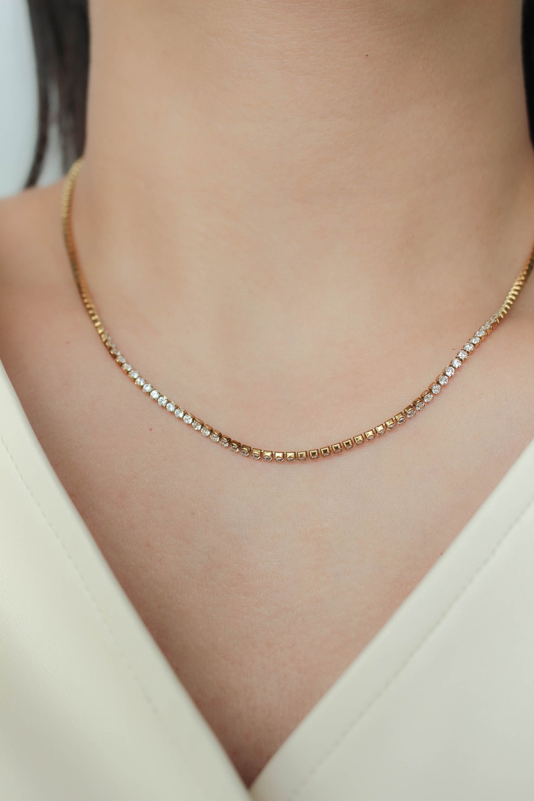Tennis Necklace | ebine(エビネ)|金属アレルギー対応アクセサリー