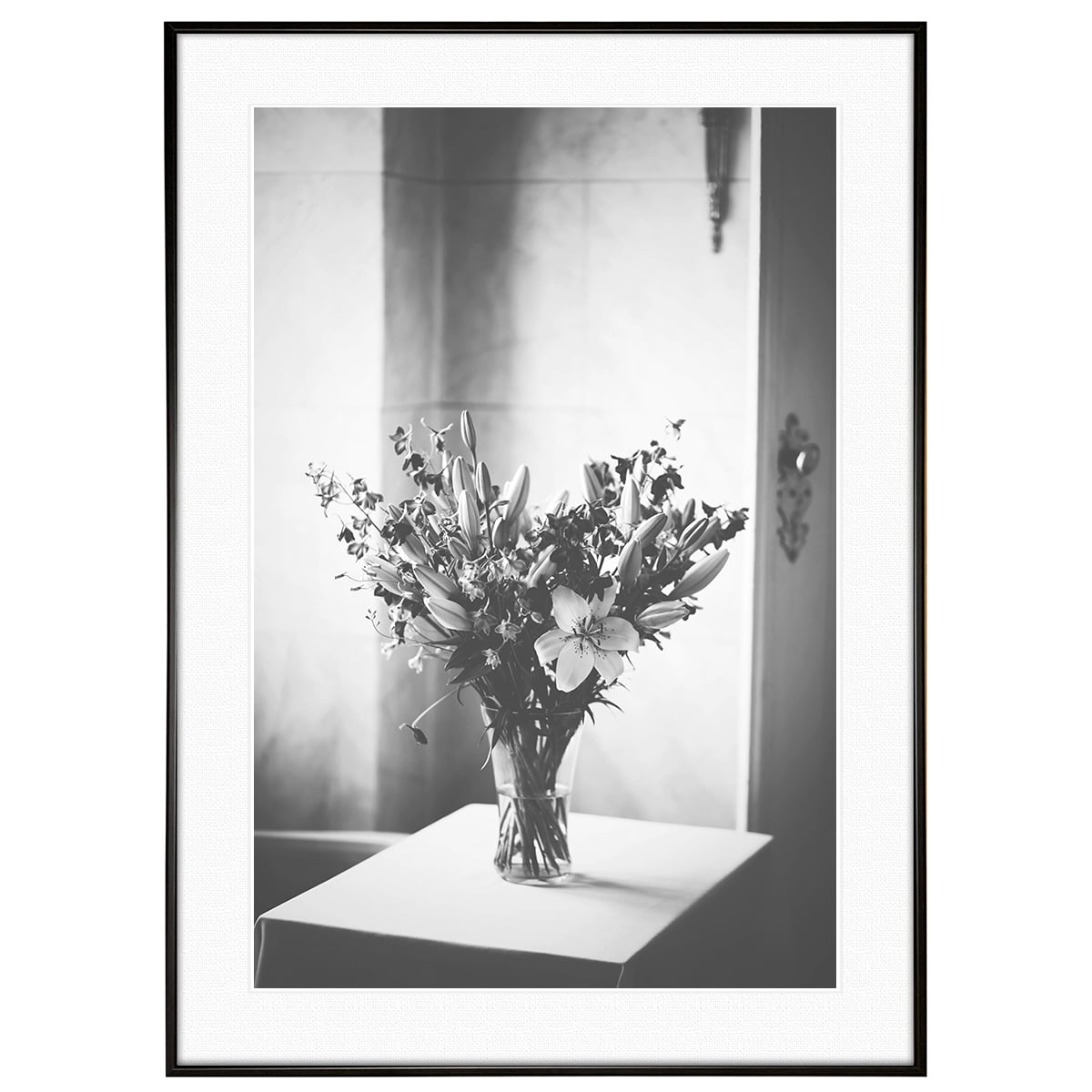 アート風白黒ガラス花瓶 アート風白黒ガラス花瓶