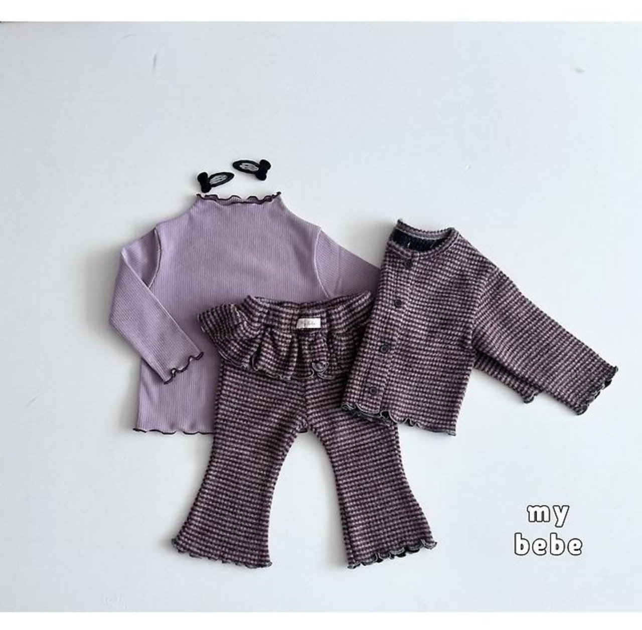 韓国子供服 / 26winter / my bebe / ヨーグルトハーフタートル / キッズ / 冬服 *XS~XL*
