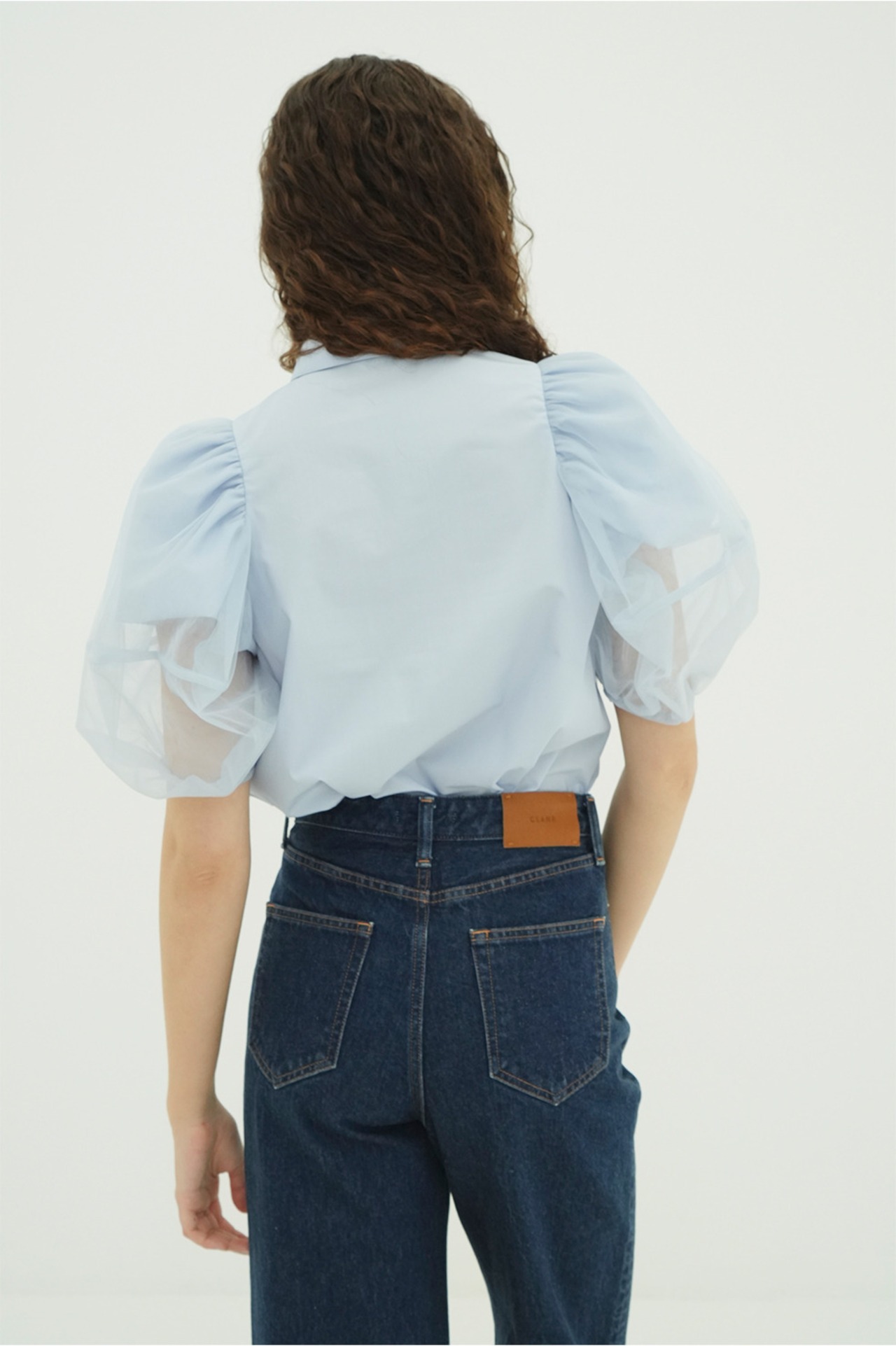 CLANE TULLE LAYERED  SLEEVE SHIRTS 3色展開