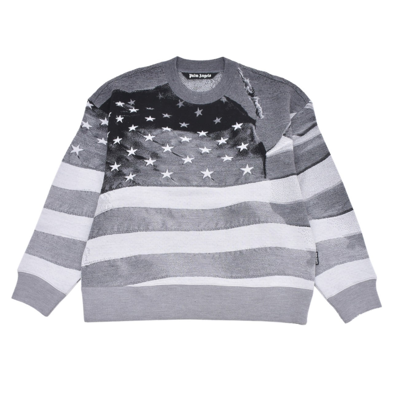 【Palm Angels】JQRD FLAG SWEATER(GREY/BLACK) - 1