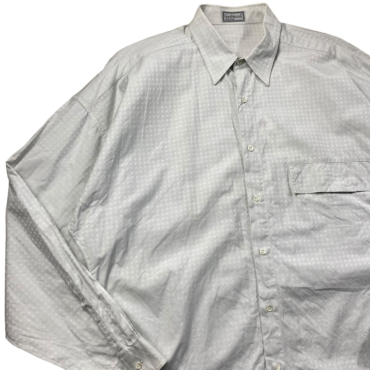 GIANNI VERSACE dot woven cotton shirt