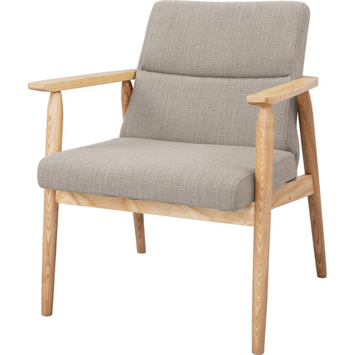 リズ チェア RTO-881BE RTO-881CGY ダイニングチェア チェアー 椅子 イス おしゃれ 肘掛け付き アーム付き 固定脚 木製 天然木 北欧 ナチュラル ベージュ グレー チャコールグレー 灰 ダイニング リビング
