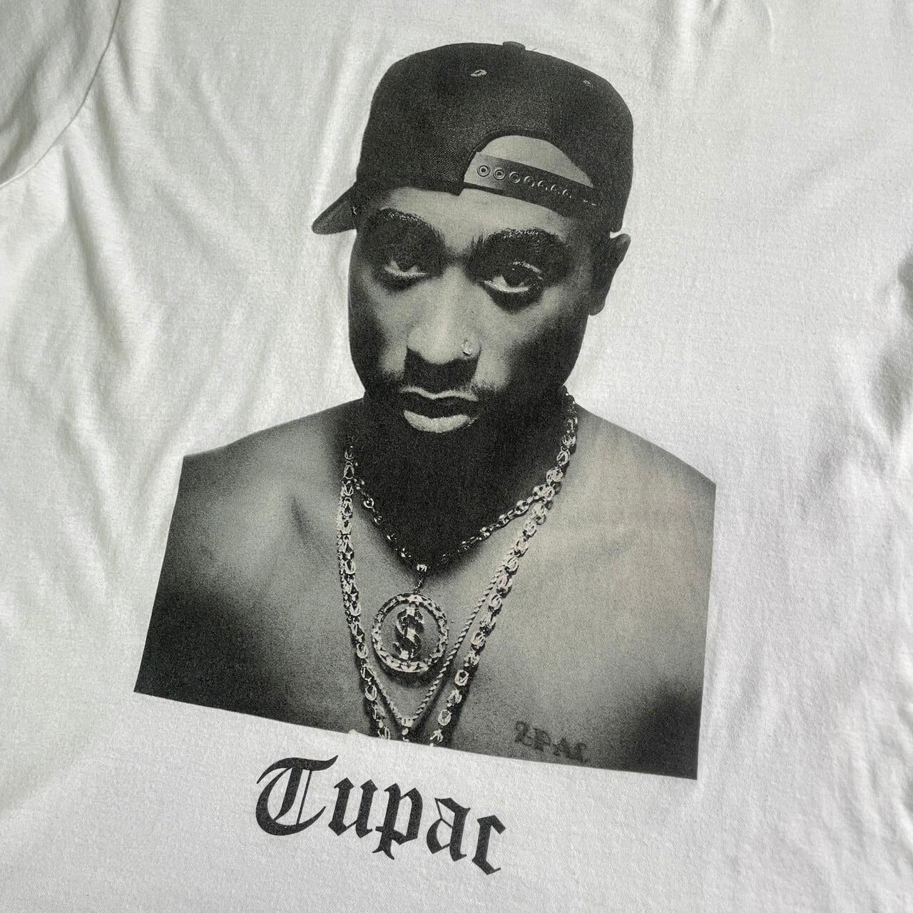 2PAC フォトプリント ラップTシャツ メンズL 古着 TUPAC ツーパック 