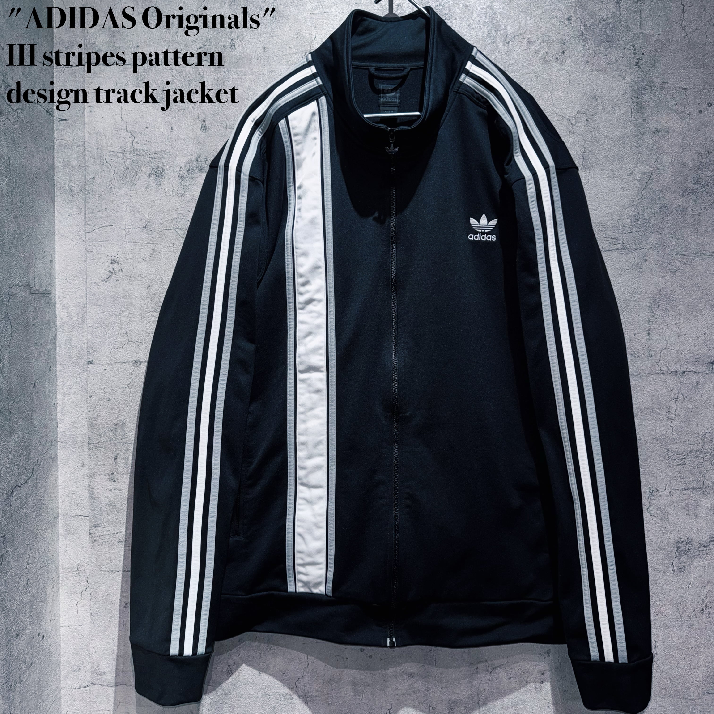 "ADIDAS Originals"III stripes pattern design track jacket