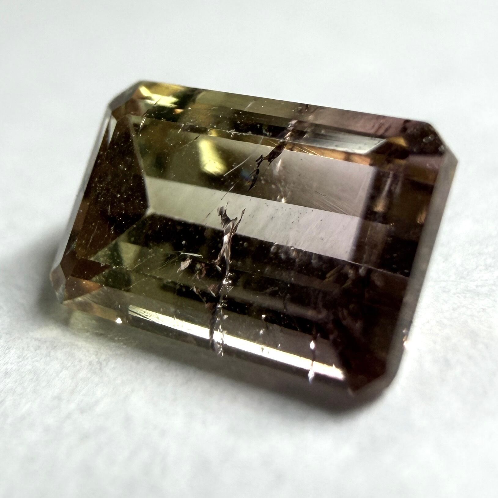 A614 天然バイカラートルマリン 0.620ct | Petal Gem