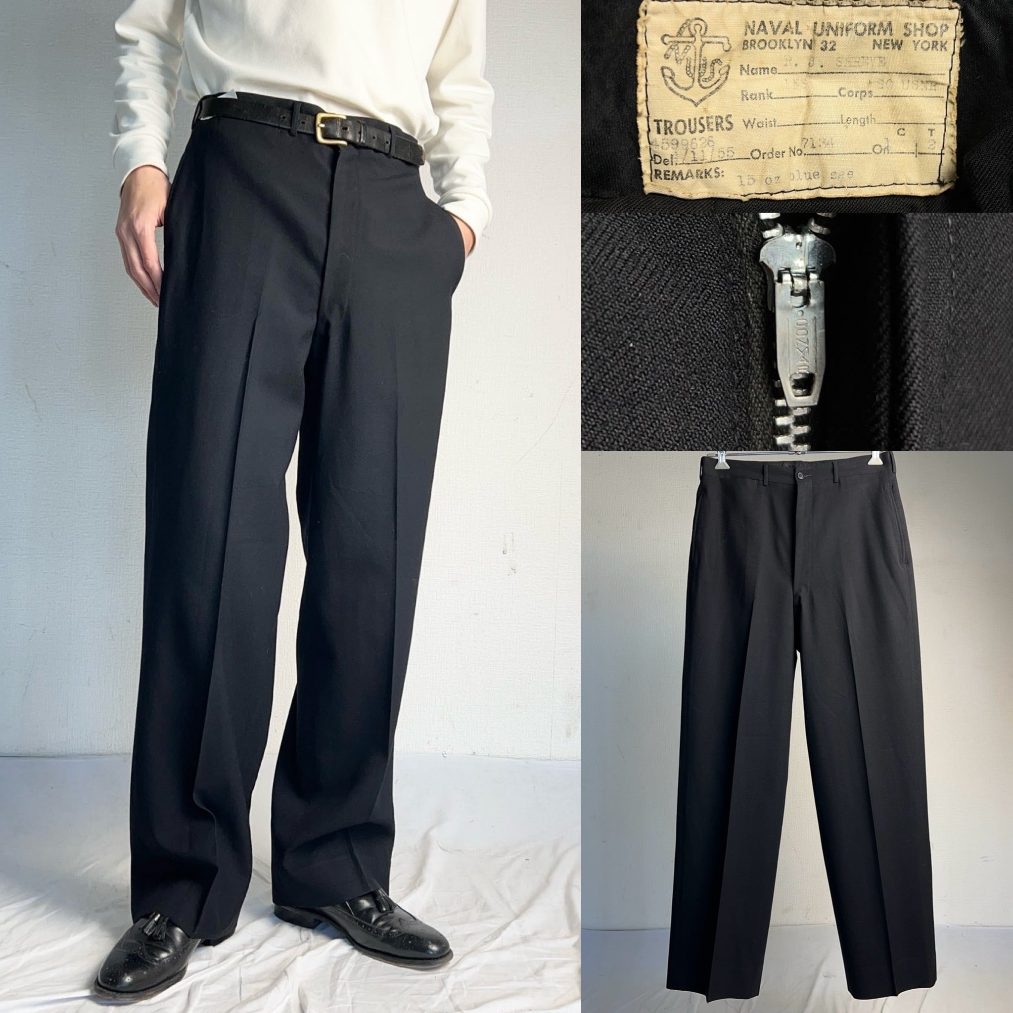 1950's U.S.NAVY WOOL SLACKS W33 50年代 アメリカ海軍 ネイビー