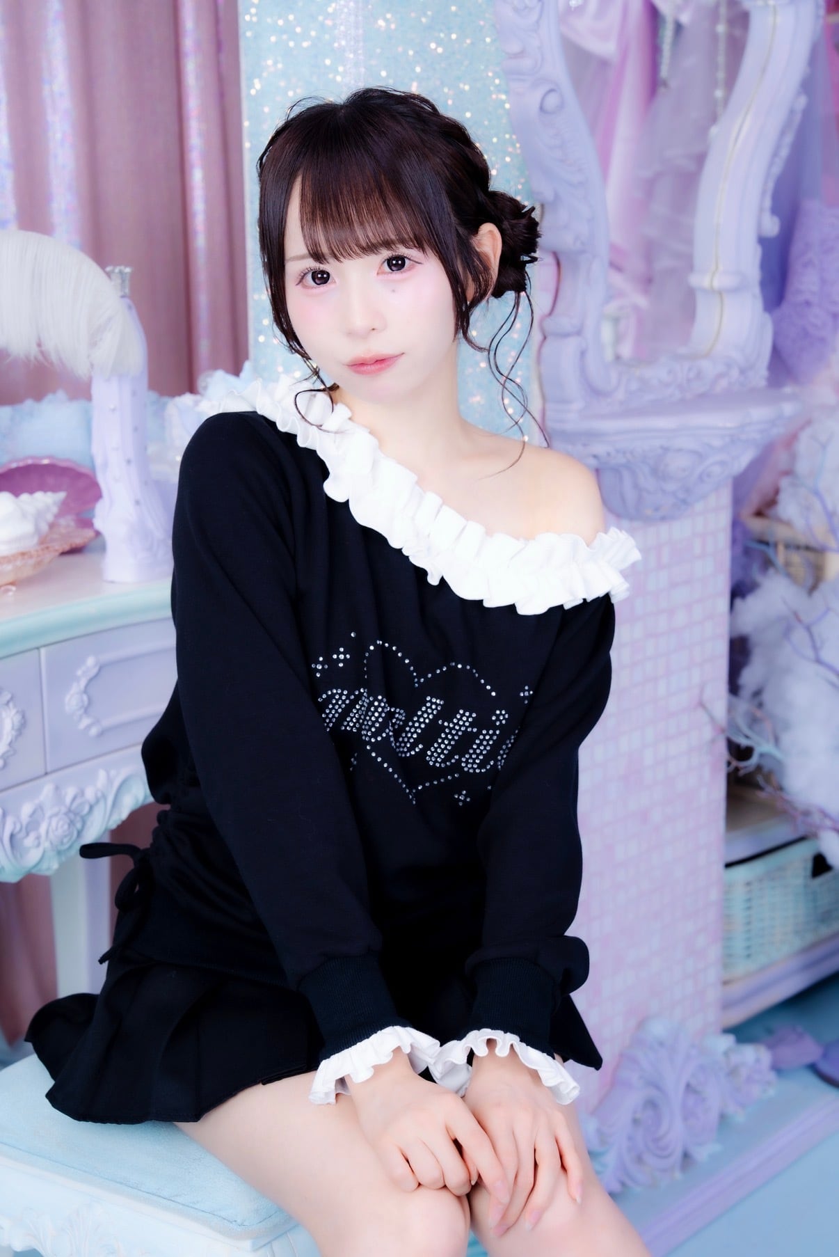 Sweet Ribbon Pleats Skirt