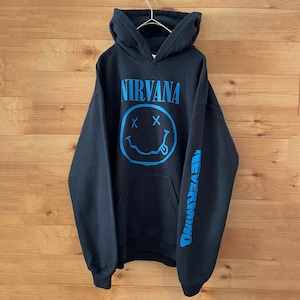 【GILDAN】Nirvana Nevdrmind プリント スウェット バンド パーカー フーディ ニルヴァーナ US古着 アメリカ古着