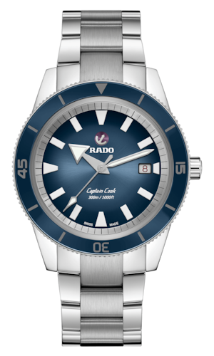 【RADO ラドー】Captain Cook Automatic キャプテンクック ブレスレット（ブルー）／国内正規品 腕時計