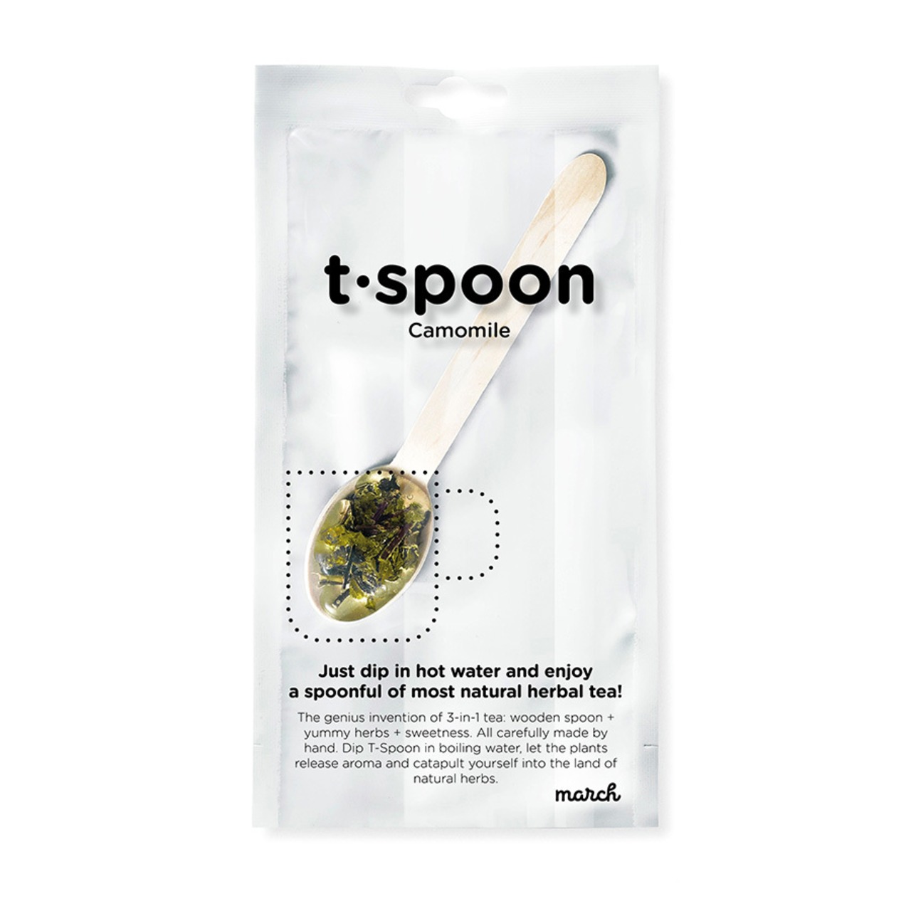 march(マーチ) T-SPOON  ハーブティー カモミール 1本入り TSPOON ティースプー ン 紅茶 アウトドア BBQ 用品 キャンプ グッズ 持ち運び 軽量 お茶 登山 プレゼント ナチュラル