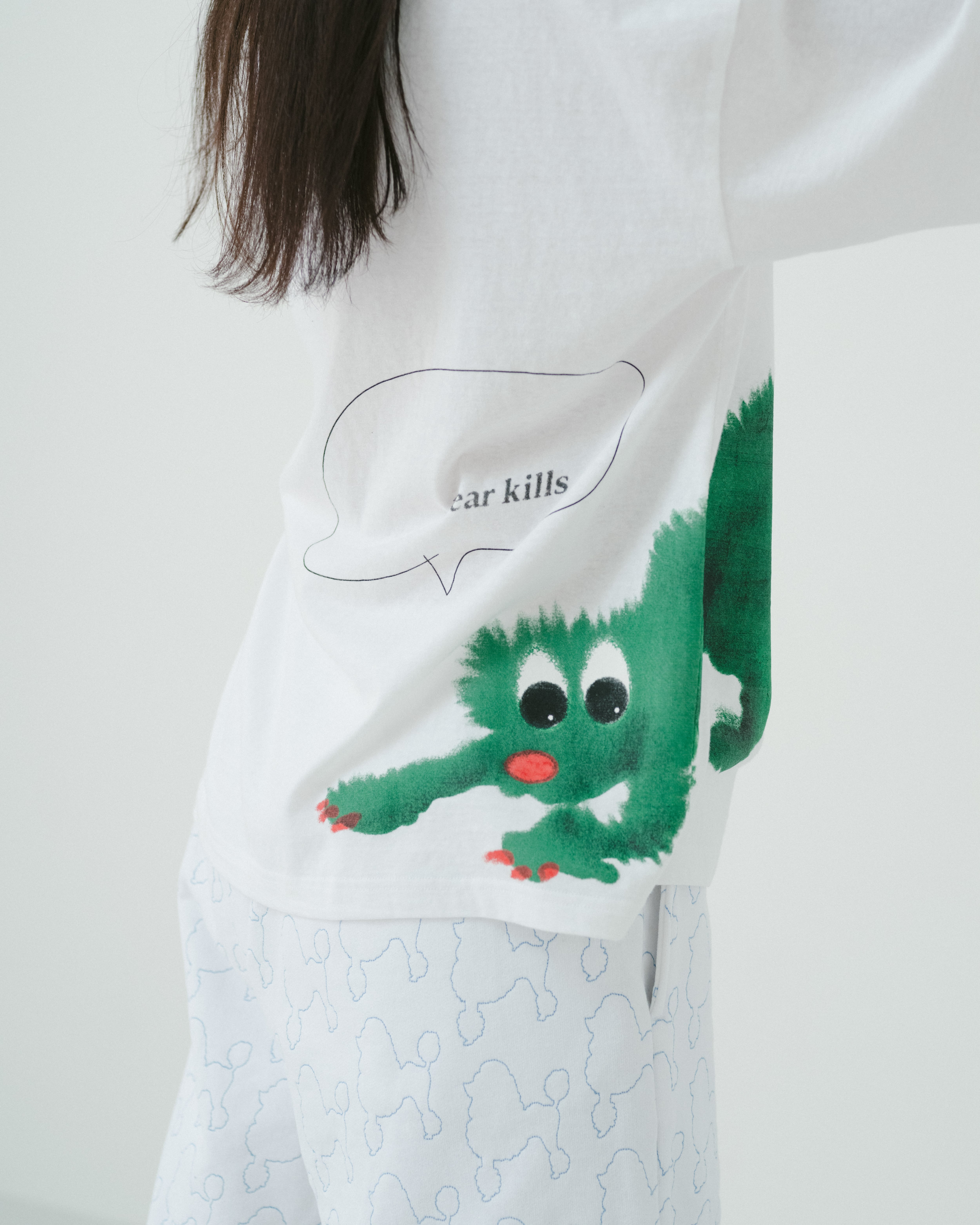 Green dog T-shirt（WHITE） | TTTMSW