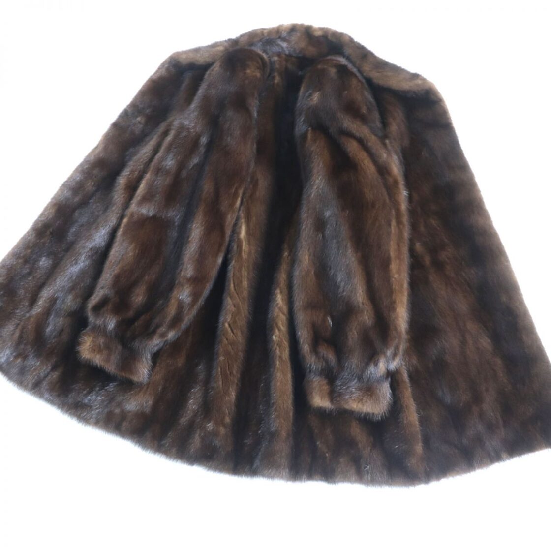 極美品▽MACK GARRY MINK ミンク 本毛皮コート ダークブラウン 毛質艶 