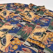 ハワイ製 USA製 TORI RICHARD トリリチャード 総柄 コットン 半袖シャツ アロハシャツ サイズ 2XL