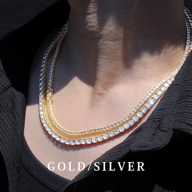 【セット割引】2連 Tennis Chain Necklace SET