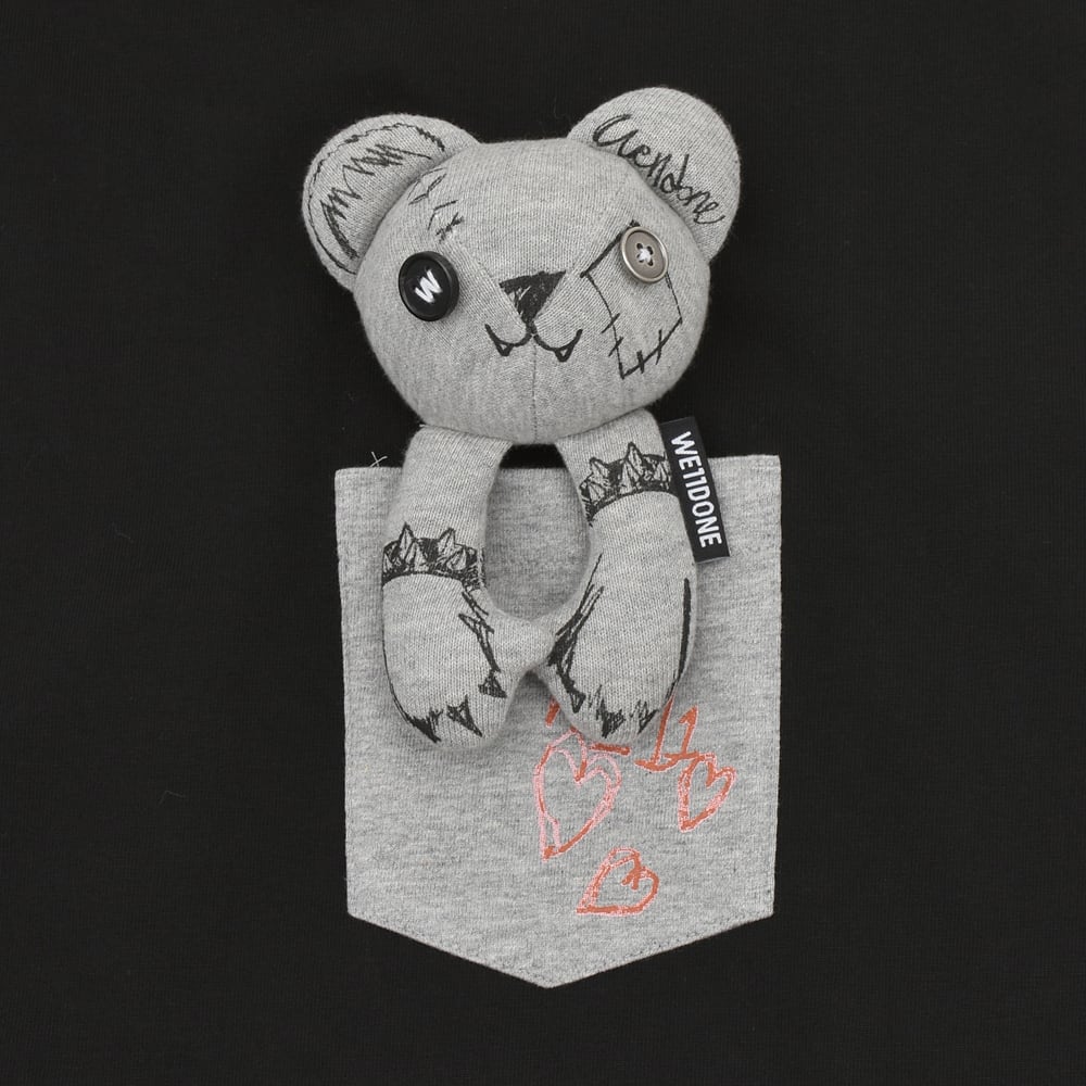 WE11DONE】BLACK DOODLE TEDDY T-SHIRT | AYIN