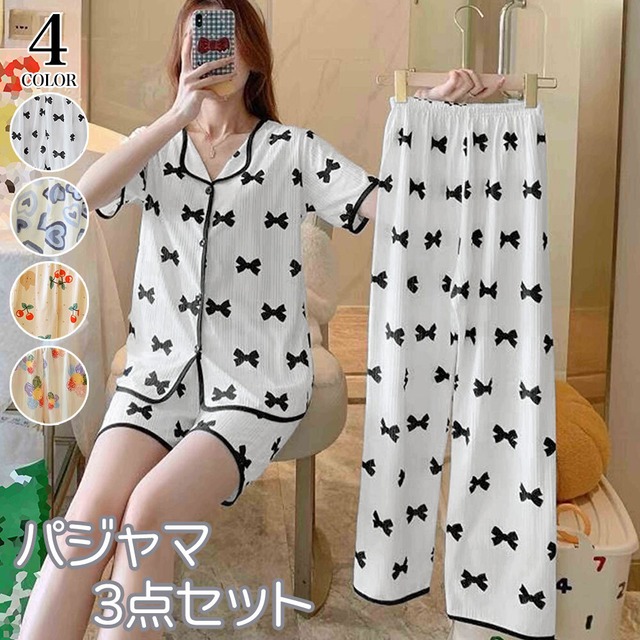 パジャマ レディース セットアップ ルームウェア 春夏秋 部屋着 かわいい おしゃれ 大人 きれいめ フェミニン ガーリー 大人可愛い 大人女子