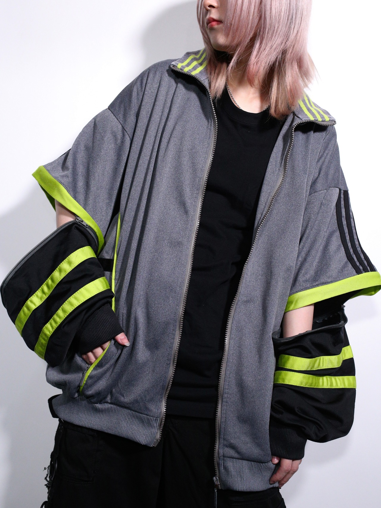 "adidas" multi 3-stripes and back logo design track jacket - 3