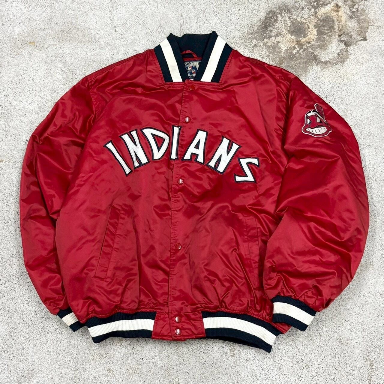 MLB クーパーズタウン　INDIANS インディアンス　スタジャン　4XL size XXL】MLB クーパーズタウン INDIANS インディアンス スタジャン