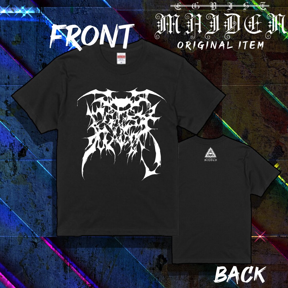 スラッシュ」 オリジナルロゴ Tシャツ 半袖 ブラック メンヘラ