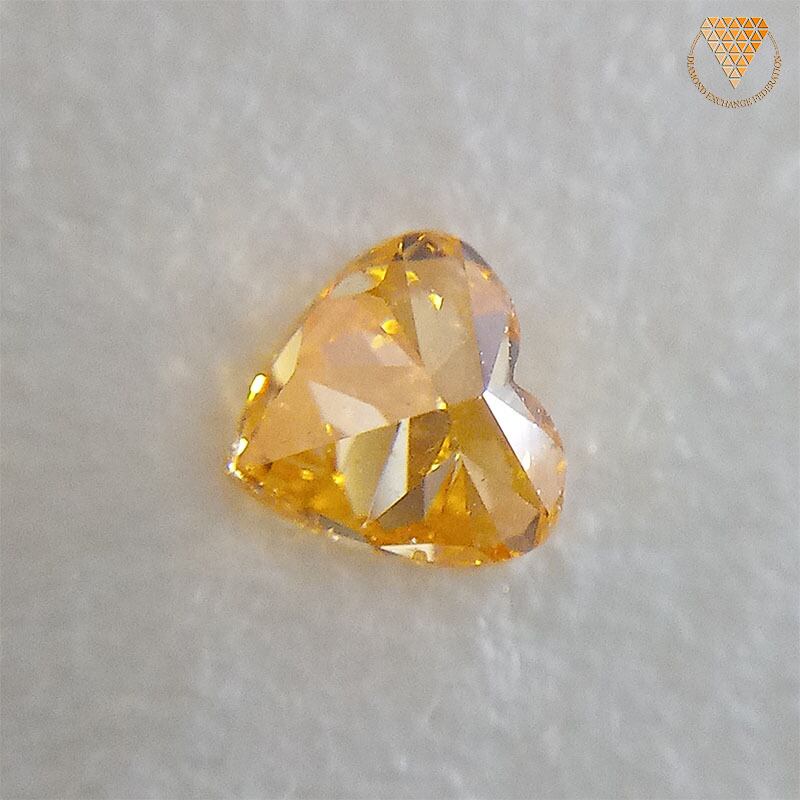 イェローダイヤモンドルース/F. ORANGE YELLOW/0.154 ct.