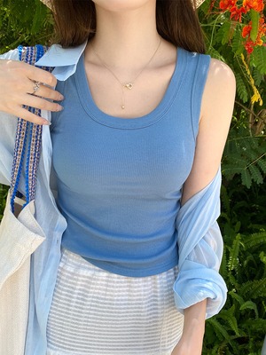 ラウンドネック リブニット タンクトップ レディース トップス プルオーバー インナー ショート 袖なし ノースリーブ 襟なし スリム 細身 リブ ニット かわいい 大人可愛い きれいめ シンプル カジュアル おしゃれ こなれ感 ベーシック 無地 春 夏 秋 冬 ママ 通勤 学生 学校 通学 デート お出かけ 旅行 公園 女子会 休日 重ね着 普段使い 着回し レイヤード S M L XL 2XL 3XL 大きいサイズ 白 ホワイト 黒 ブラック 茶色 ブラウン グレー ピンク ブルー アプリコット