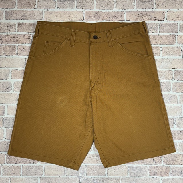 1990'S OLD DICKIES DUCK PAINTER PANT CUT OFF BROWN USA製